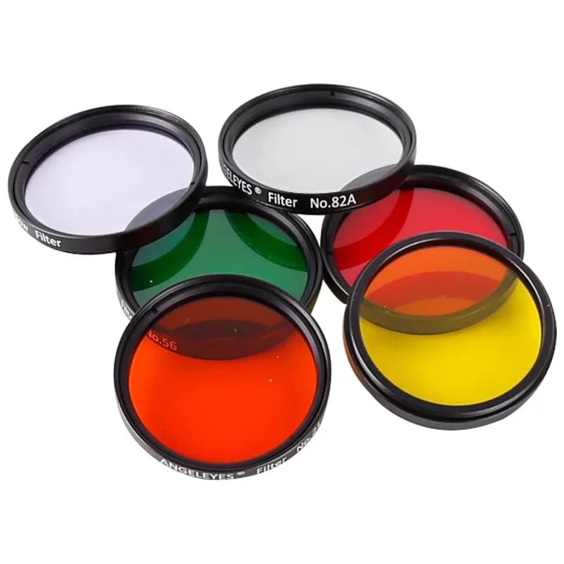 2 Inches Nebula Filter 6 Colors Red Orange Yellow Green Blue Purple Astronomical Telescope Lens Optical Filters Camera Lenses