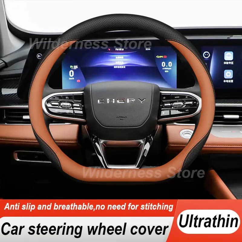 Leather Car Steering Wheel Cover For Chery Tiggo 7 Sport Tiggo 8 8L 9 pro Jaecoo 5 7 8 2023 2024 2025 2026 Interior Accessories
