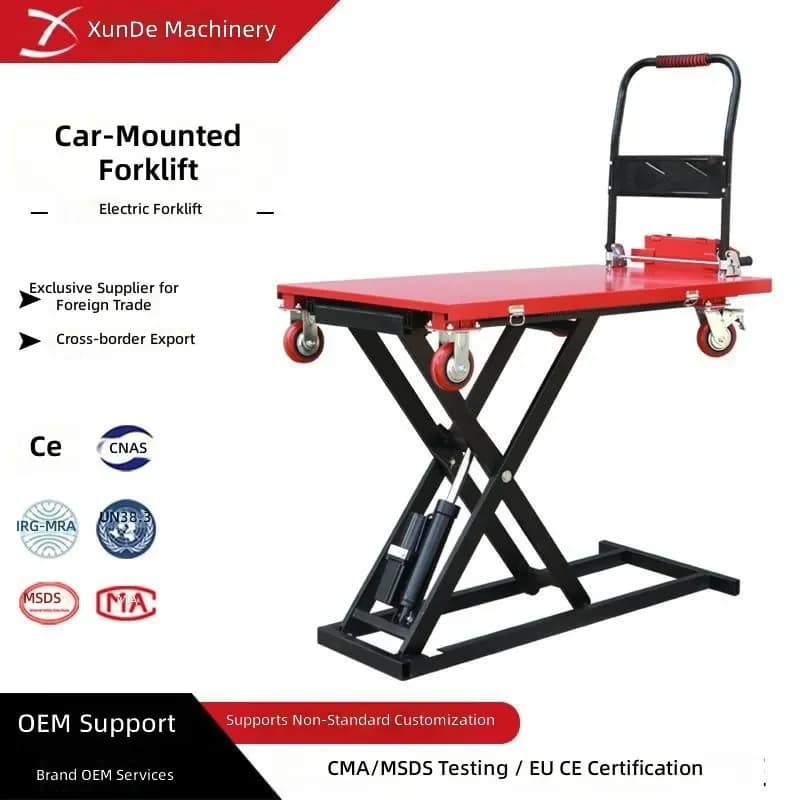 Electric Hydraulic Lifting Platform Trolley for Ximu Lake Car Portable Scissor Lift Flat Car Jack