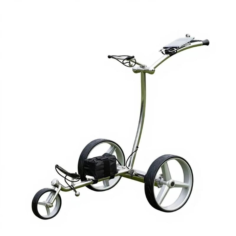 Electric Golf Cart 200W Motor 8 km/h Stainless Steel Golf Trolley for Golf Course Use