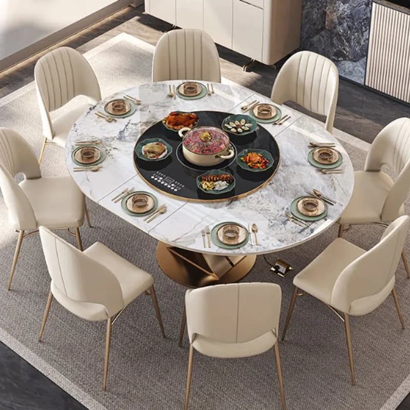 Round Large Size Dining Table Decoration Universal Writing Service Clean Dining Table Cheap Mesas De Jantar Room Decorations