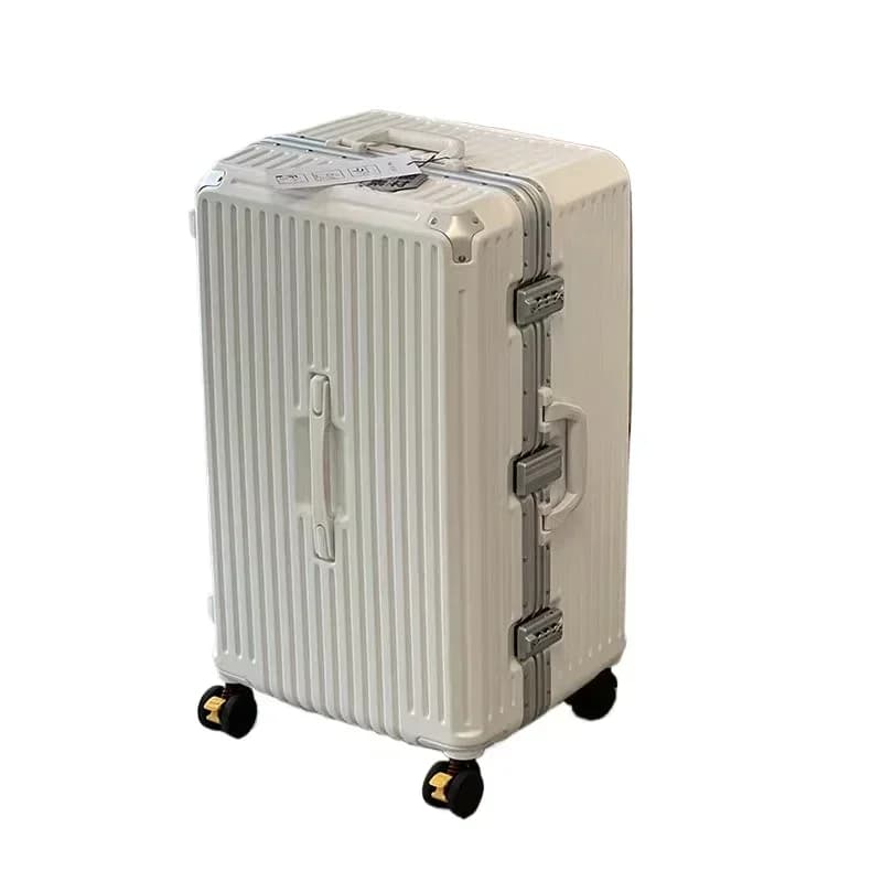 Large capacity aluminum frame trolley case