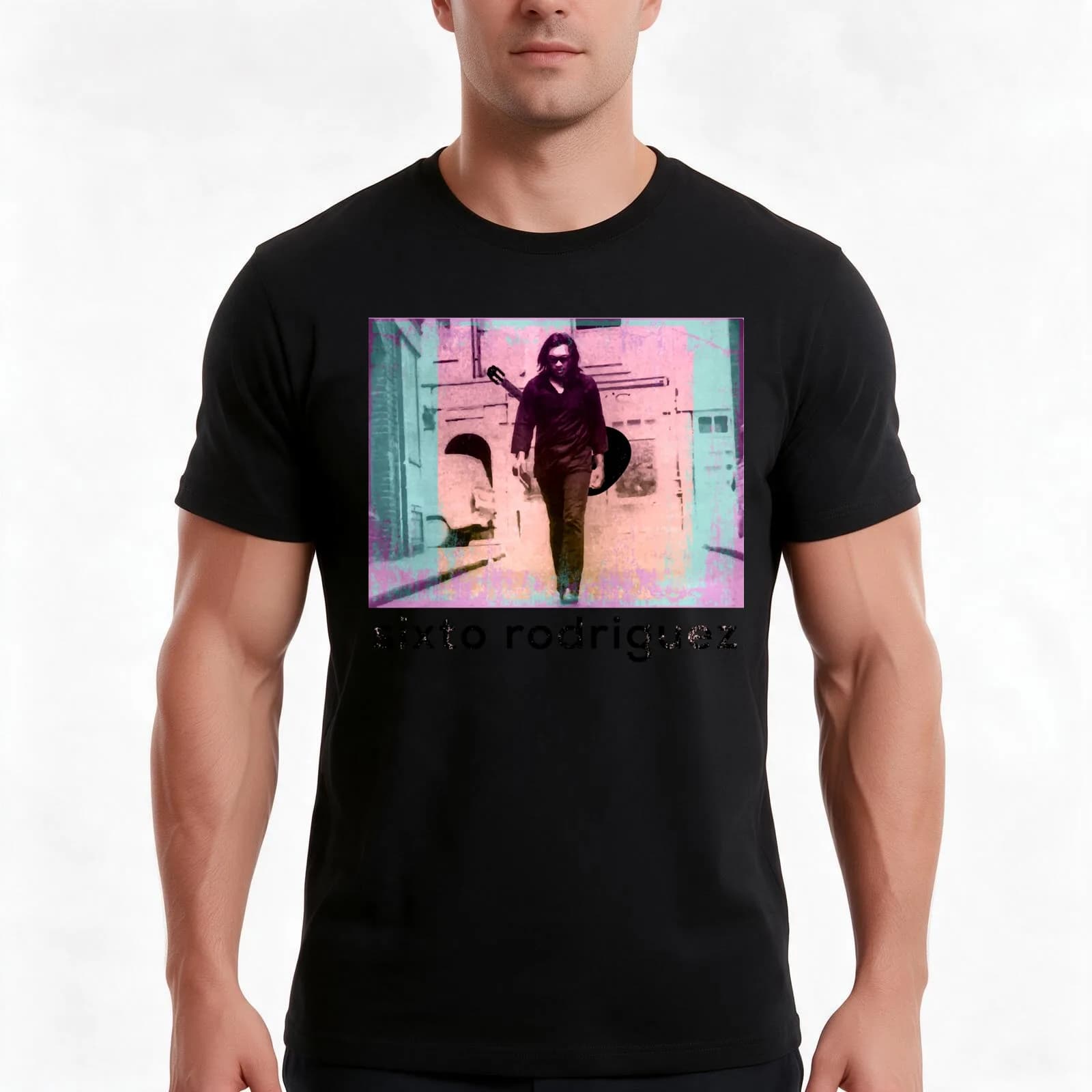 Sixto Rodriguez - Sugar man tribute T-Shirt, Summer Casual Cotton Tee, Oversized Streetwear Tops, Vintage Graphic Print