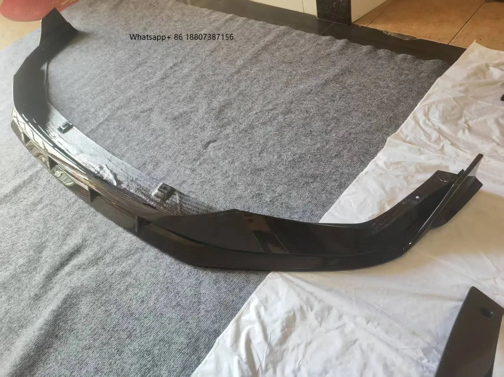 High Quality Dry Carbon Fiber Front  Bumper Lip forAudi RS6 RS7 C8 Dry Carbon Fiber Front Splitter Lip  Perfect Fitment