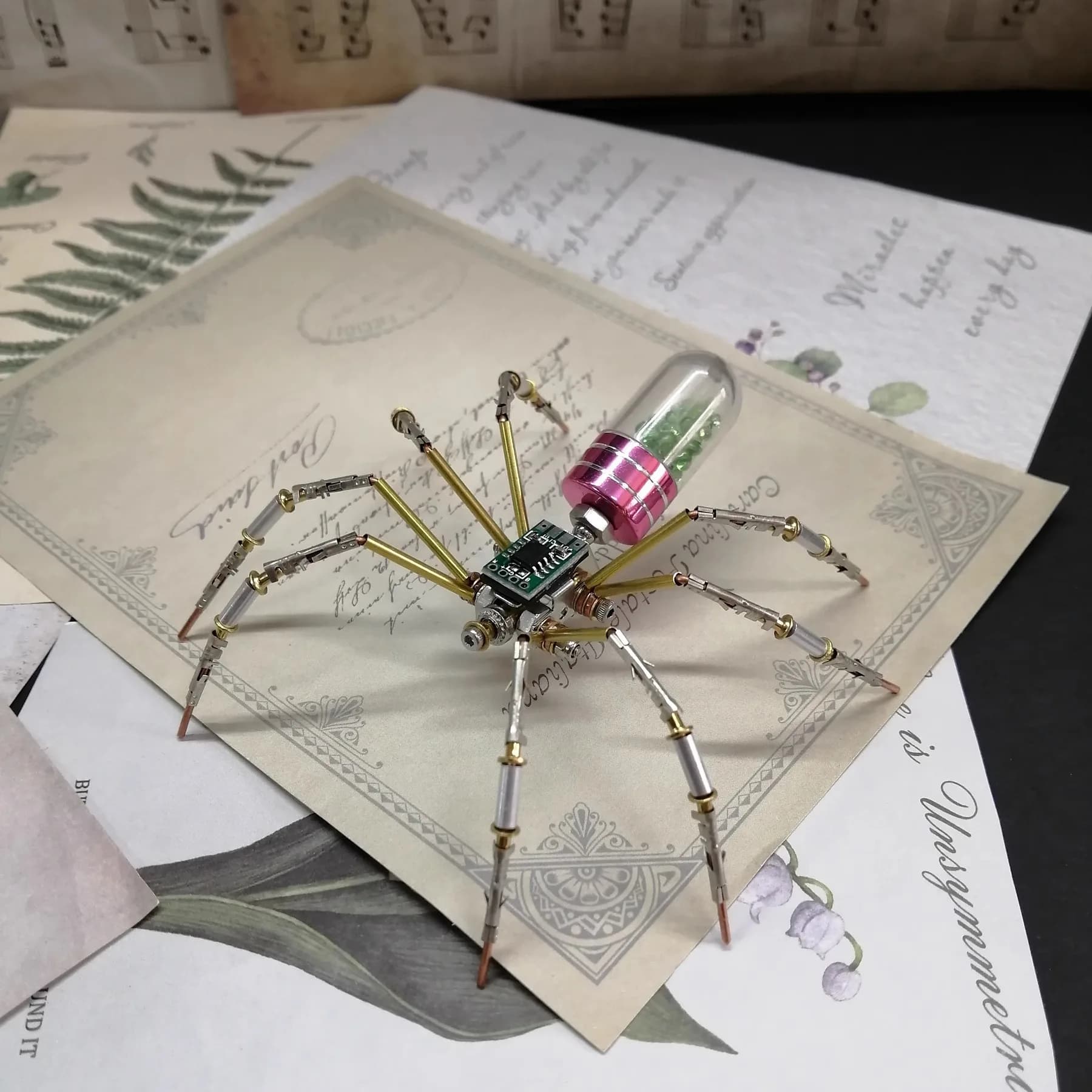 DIY Mechanical Spider Metal Model Kit 3D Puzzles Cyberpunk Insects Assembly Creative Handmade Metal Puzzles