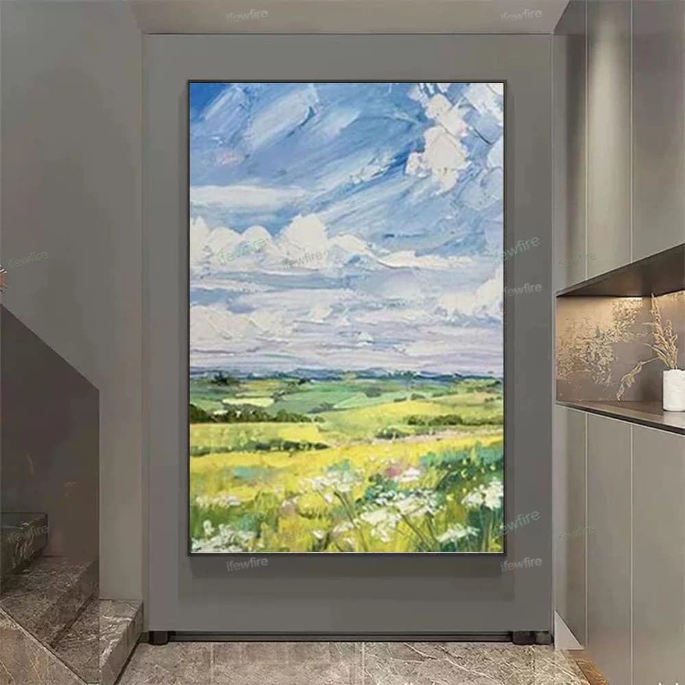 Hand-Painted Abstract Painting Canvas Oil Paintings Professional Painter Makes Color Mural Modern Minimalist Home Decor Wall