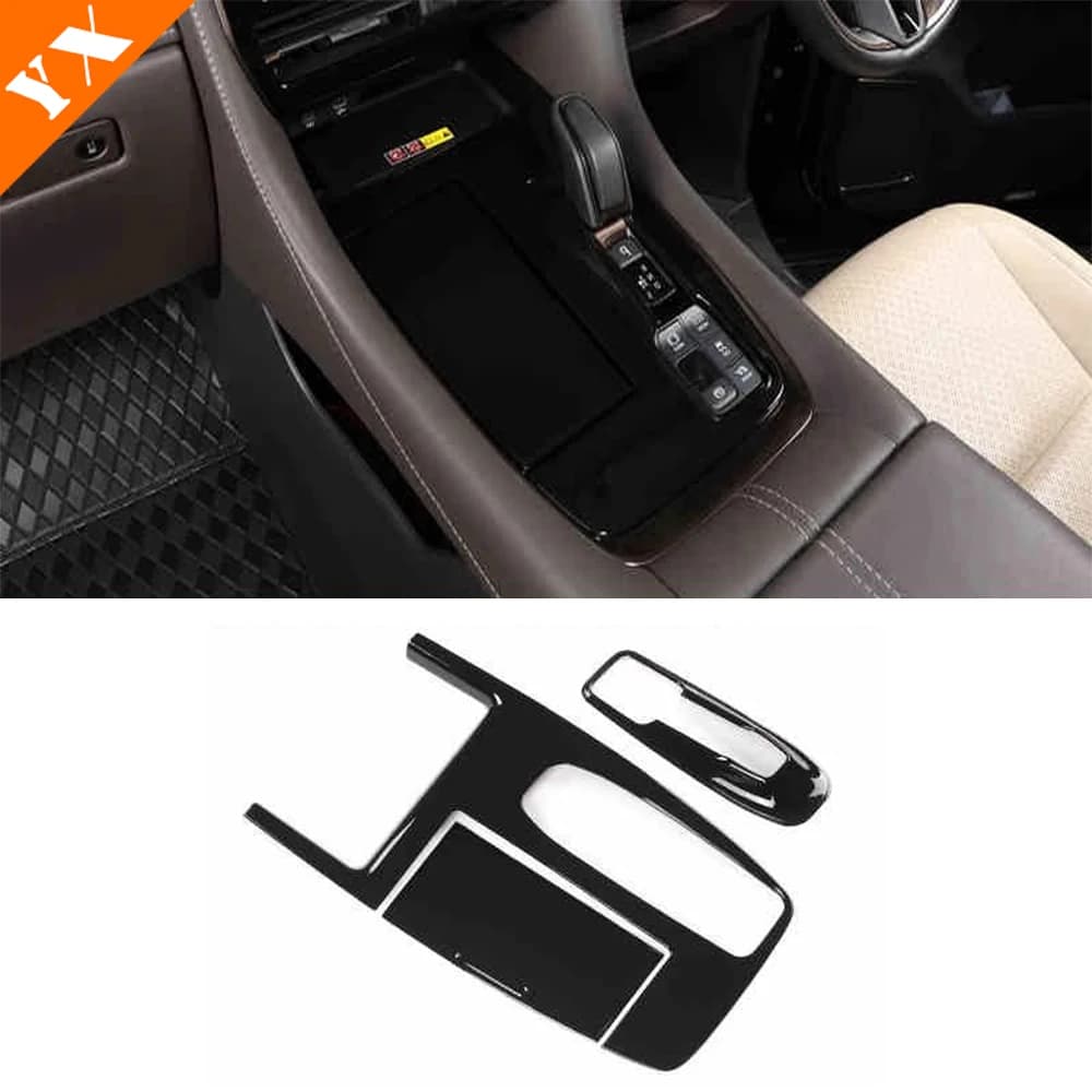Bright Black Look Car Interior Trim Inner Door Armrest Central Console Gear Shift Panel For Toyota ALPHARD 2024-2026 Accessories
