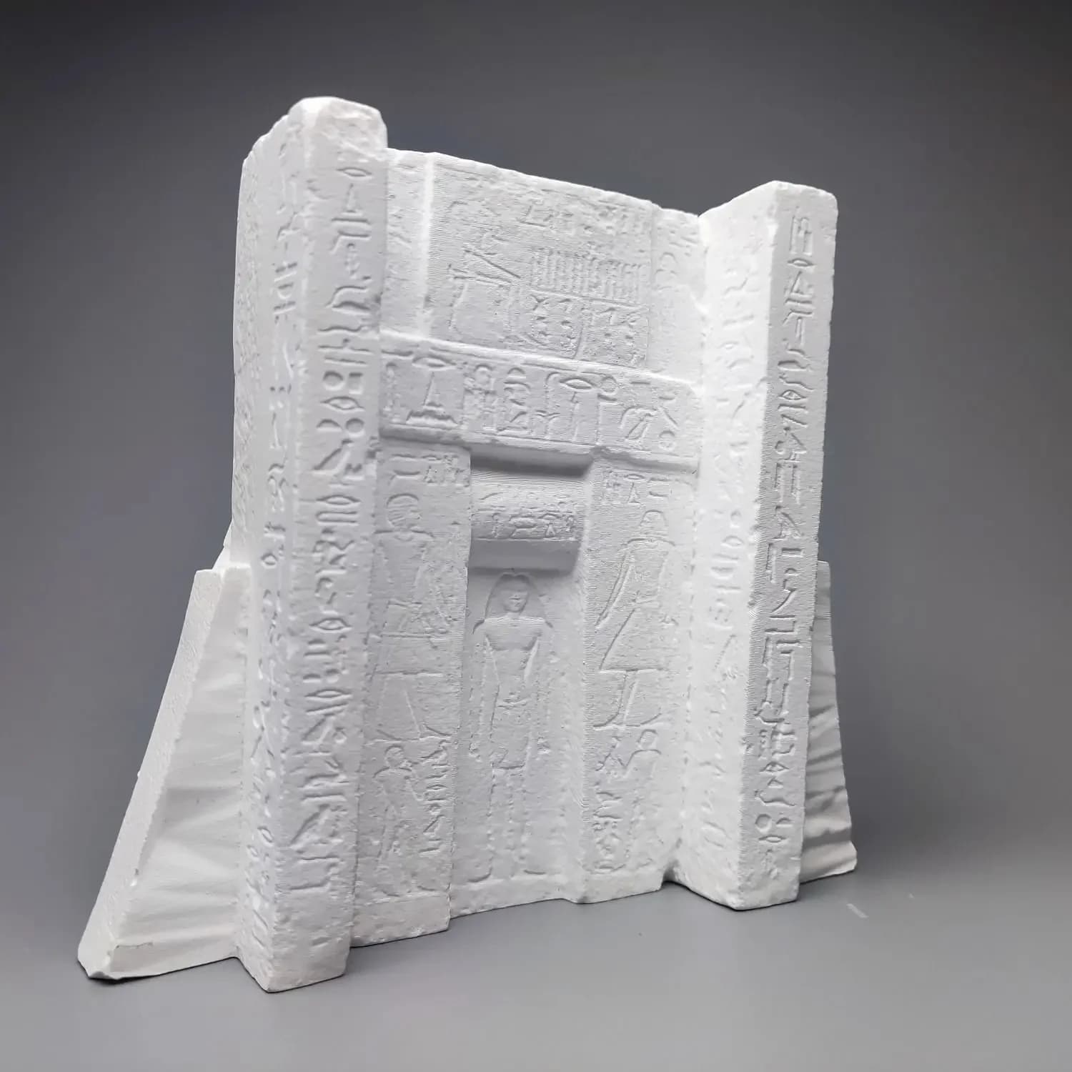 Egyptian Redines False Door Art Plaster Vintage Relief Art Desktop Decoration Statue Portrait Plaster Statue