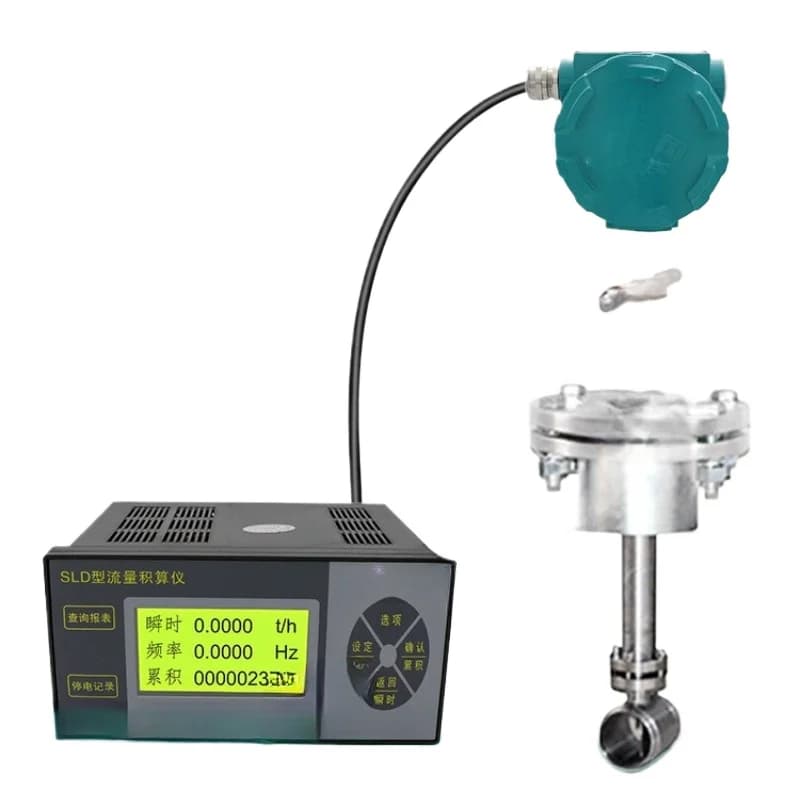 Large diameter plug-in vortex flowmeter, split steam flow meter, gas flowme ter