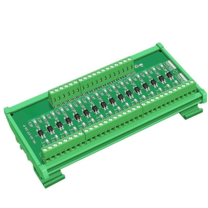 1.8V 3.3V 5V 12V 24V 16-channel Optocoupler Isolation Board Level Voltage Conversion Board PLC Signal IO Module