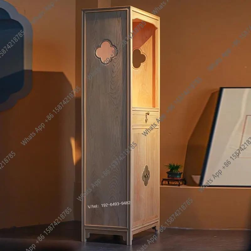 J Buddhist Shrine Small Apartment Buddha Cabinet Incense Table Solid Wood God Of Wealth Guanyin Bodhisattva Standing Cabinet