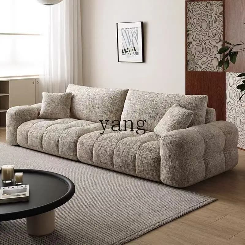 LTT living room sofa cream style household small apartment French light luxury retro straight row sofa