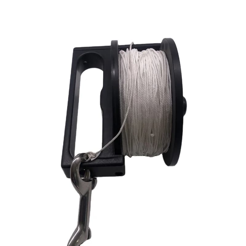 60m/120m 200ft/400ft  Plastic   Finger Spool Line Reel with Handle for Underwater Technical Diving