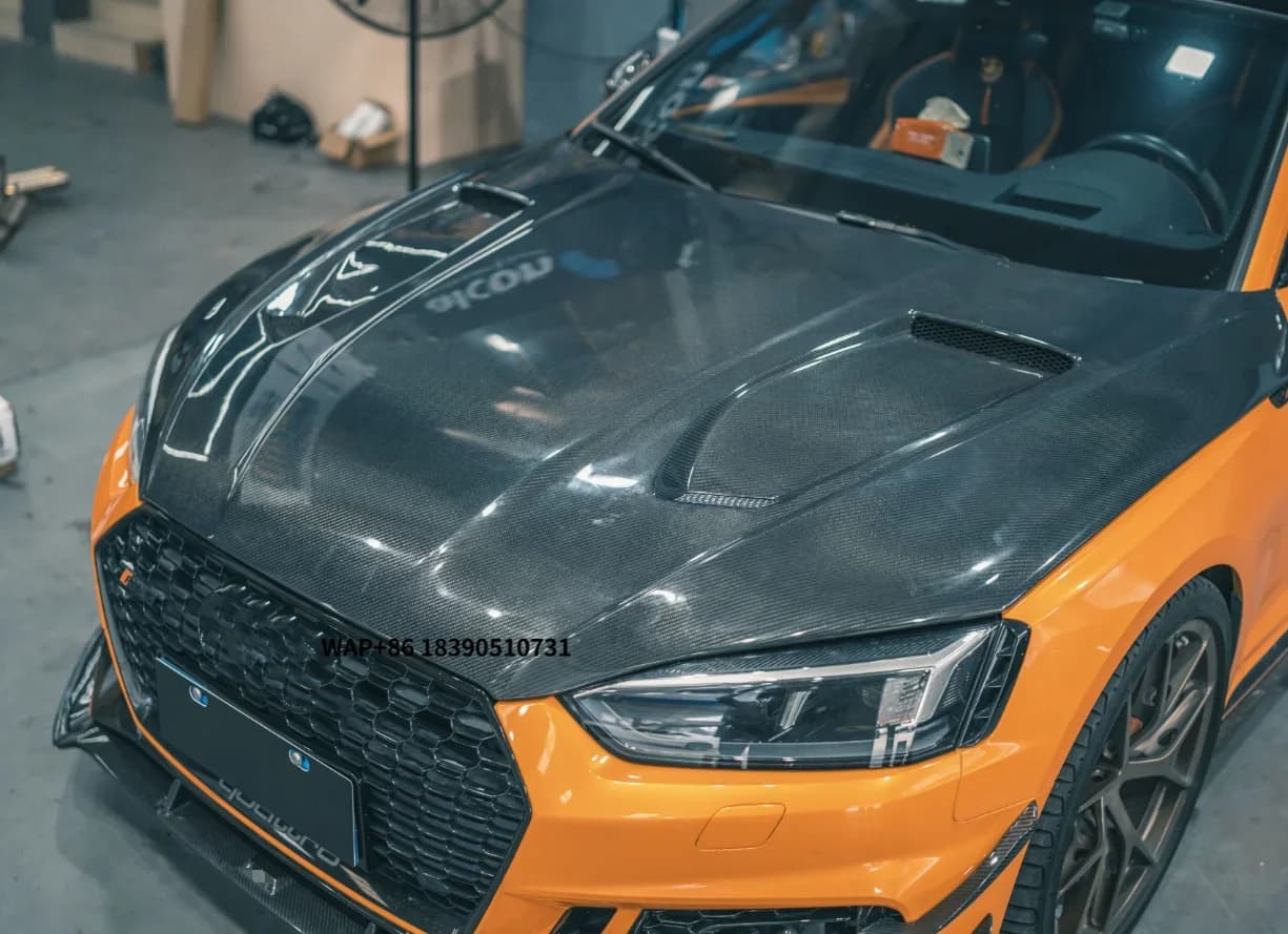 New Carbon Fiber Front Engine Bonnet Hood for A5 S5 B9.5 Sportback 2021-2024