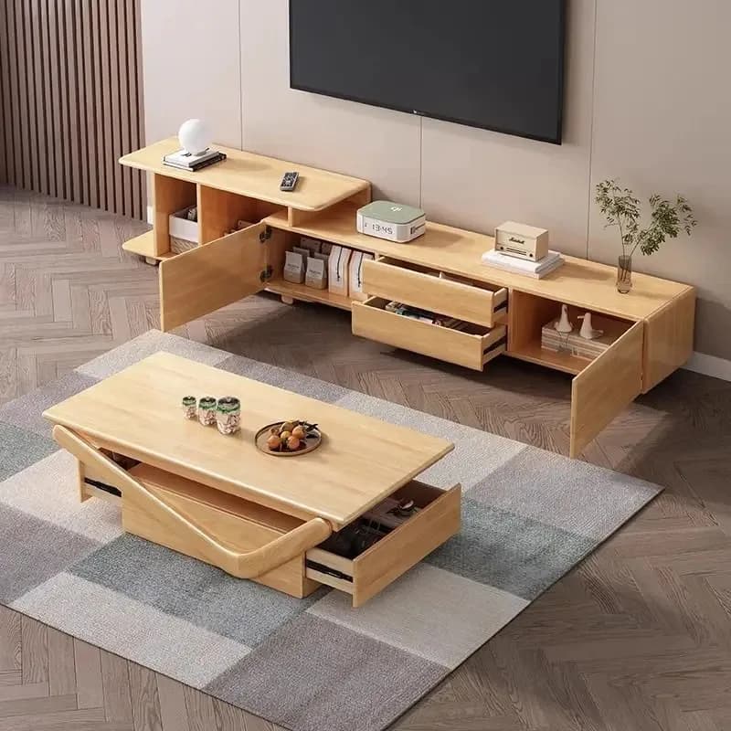 Wooden Design Tv Consoles Cabinet Boho Simple Decoration Aesthetic Design Tv Stands Beauty Big Size Muebles Para Home Products