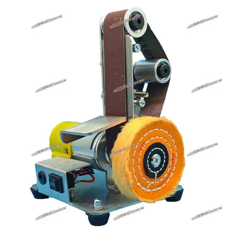 Multifunctional Desktop Vertical Miniature Electric Belt Grinder DIY Polisher Fixed Angle Grinder