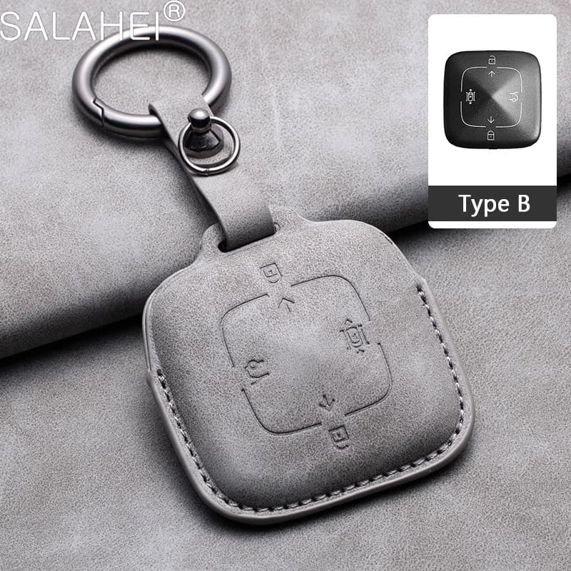 New Sheepskin Car Remote Key Cover Shell Protective Case For ZEEKR 001 2021 2022 2023 Keychain Auto Interior Styling Accessories