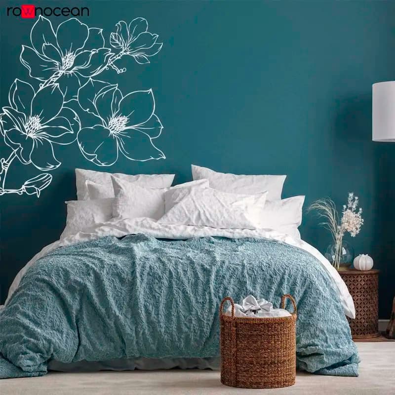Poppy Flower Wall Decal, Poppy Flower Vinyl Stickers, Plants Wall Decor, Bedroom Home Living Room Bathroom Decoration E784