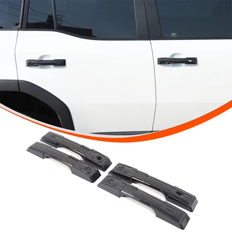 4Pcs ABS Black For Toyota Land Cruiser Prado Lexus GX 2024+ Car Styling Exterior Handle Cover Sticker Car Exterior Accessories