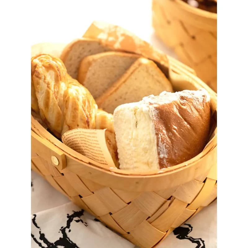 Small bamboo basket woven storage basket, picnic eggs