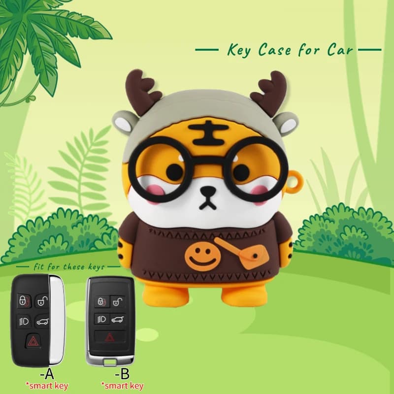 Cartoon Car Key Shell Case For Land Rover A9 Range Rover Sport Evoque Freelander Discovery 4 Jaguar Discovery 5 Car Accessories