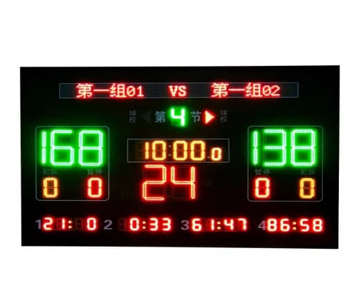 Basketball LED Scoreboard Movable Electronic Score Indicator