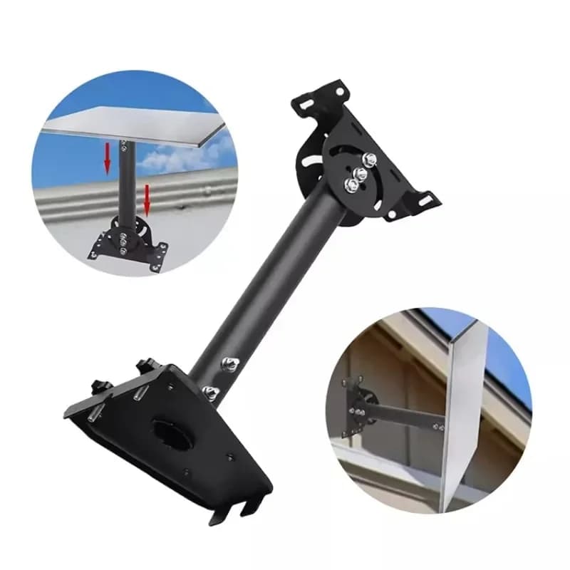Mechanical antenna roof installation Heavy-duty snow-proof stainless steel wall-mounted satellite antenna concrete wall