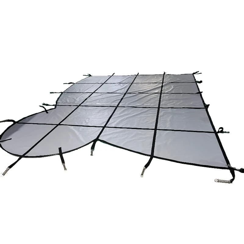 Solid protection pool cover drain valve winter swimming safety cover to avoid children and pets falling sturdy and stable
