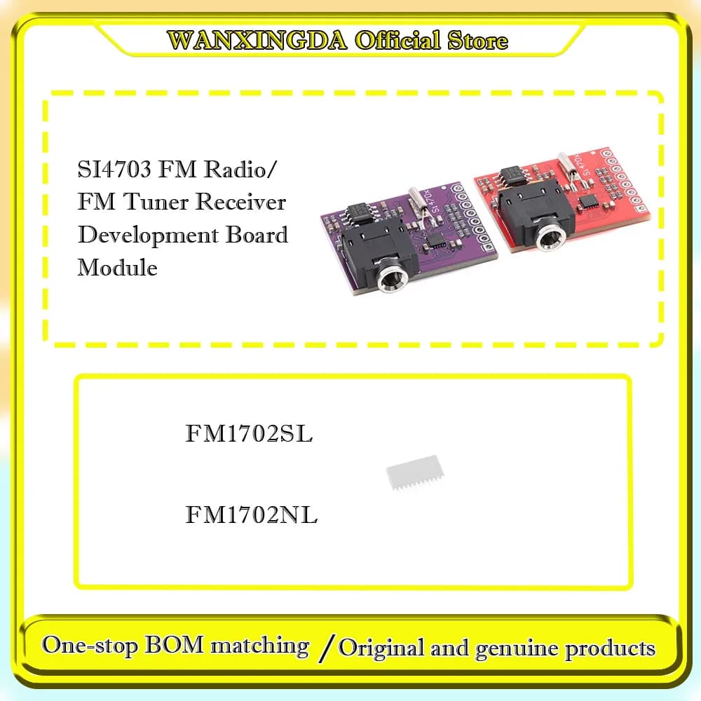 FM1702SL FM1702NL FM1702  SI4703 FM Radio/FM Tuner Receiver Development Board Module