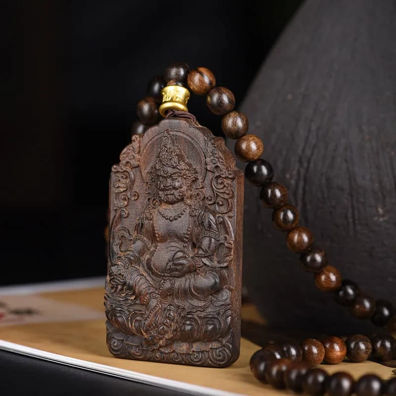 Cz bodhisattva chess agarwood guanyin yellow god of wealth buddha beads rosary buddha statue
