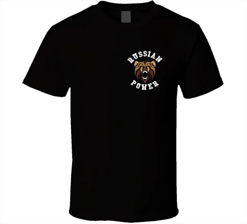 Russia Bear Power Ak-47 Men's T-Shirt Short Sleeve Casual 100% Cotton O-Neck T Shirt
