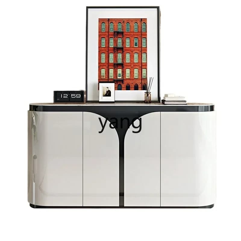 LH light luxury dining side cabinet porch post-modern shoe cabinet paint rock slab storage simple side cabinet