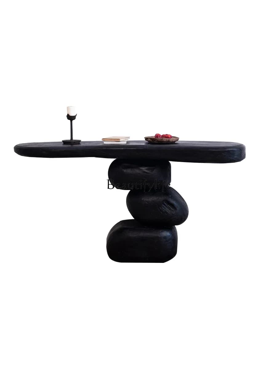 FGWabi Sandy Wind Solid Wood Entrance Table B & B Art Hotel Decoration Creative Side
