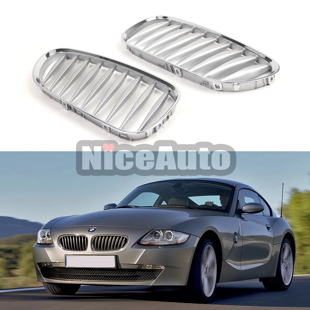 Matt Glossy Black Car Front Bumper Kidney Grille Racing Grills Grilles for BMW Z4 E85 Roadster E86 Coupe 51117117757 51117117758