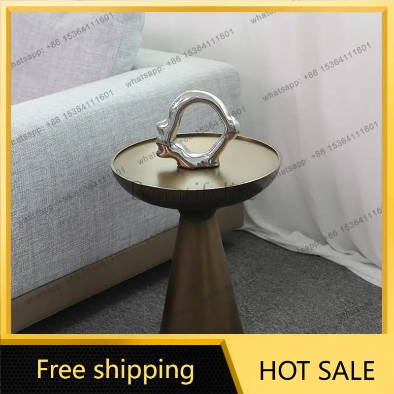 Zj. Simple modern living room sofa corner side table bedside table small round table home and commercial