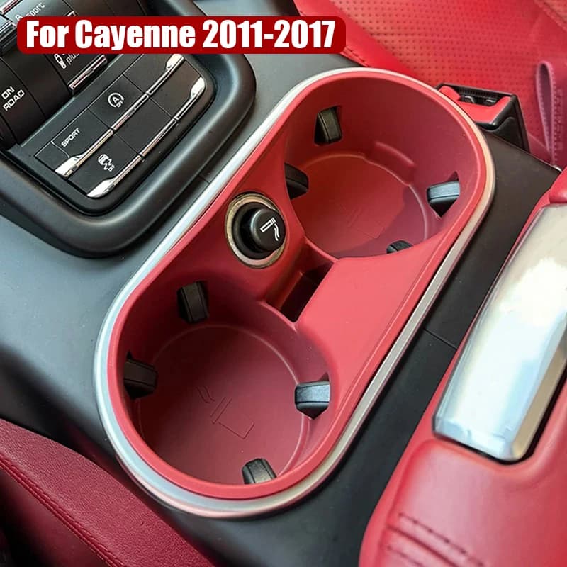 For Porsche Cayenne 958 2011 2012 2013 2014 2015 2016 2017 Silicone Car Cup Holder Insert Coaster Drink Organizer Accessories