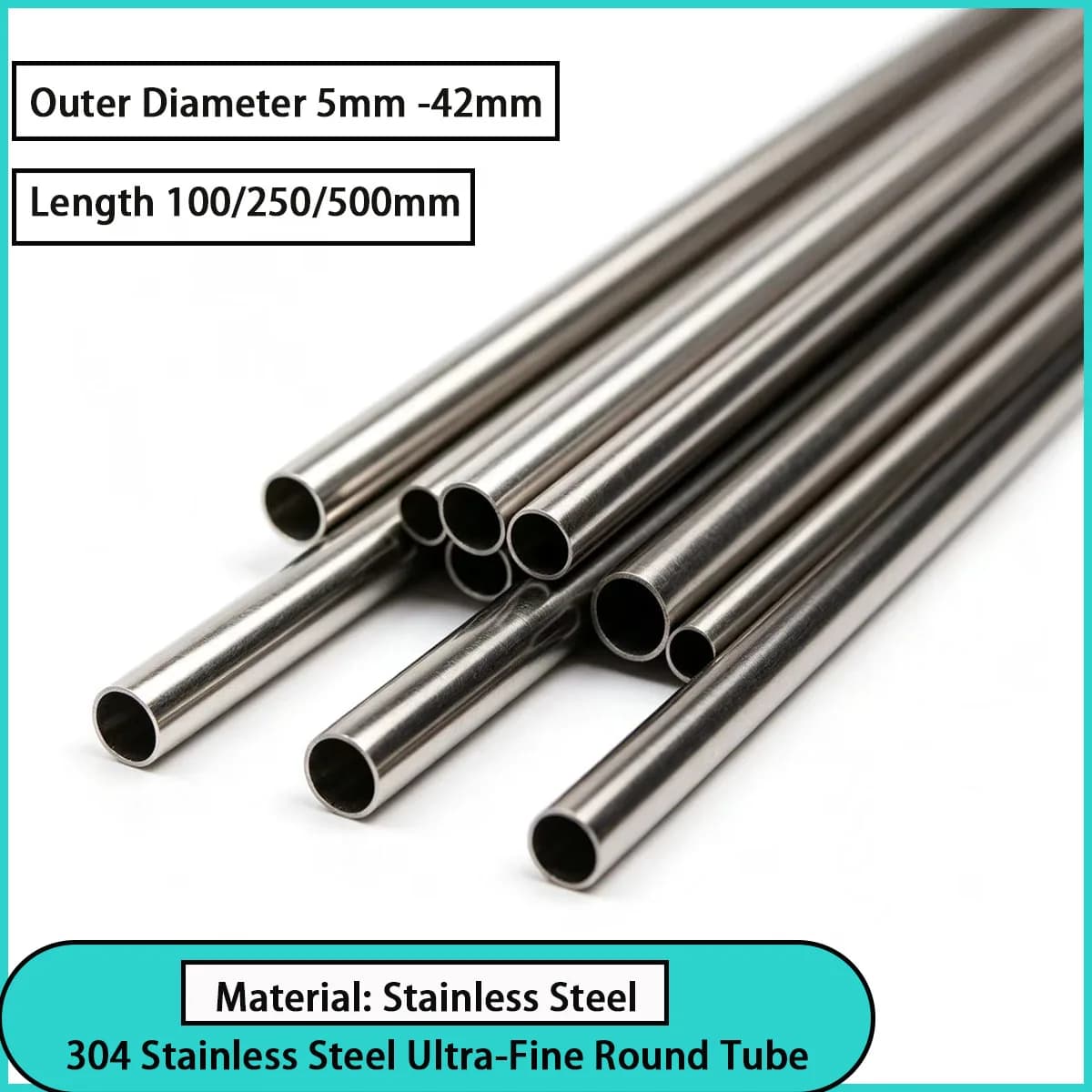 Outer Diameter 5mm -42mm 304 Stainless Steel Round Tube Is Used for Precision equipment, Medical Devices, Etc