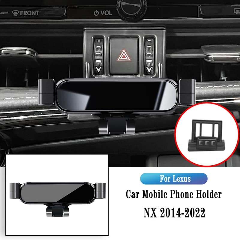 Car Phone Holder For Lexus NX NX200 NX300 2014-2022 Gravity Navigation Bracket GPS Stand Air Outlet Clip Rotatable Support