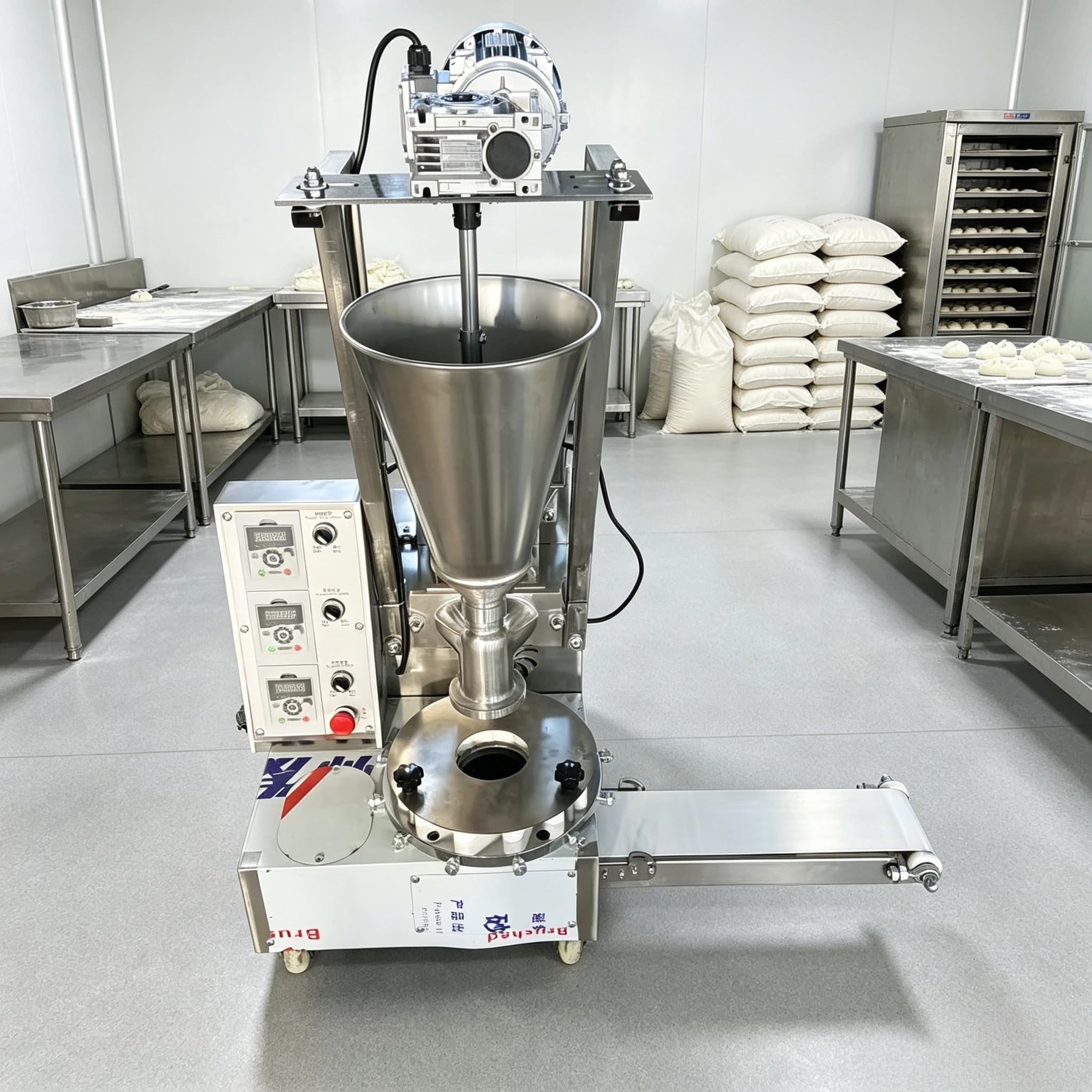 2000pcs/h Fully Automatic Desktop Baozi Making Machine 30-160g Adjustable Commercial Momo/Siopao/Steamed Bun Maker
