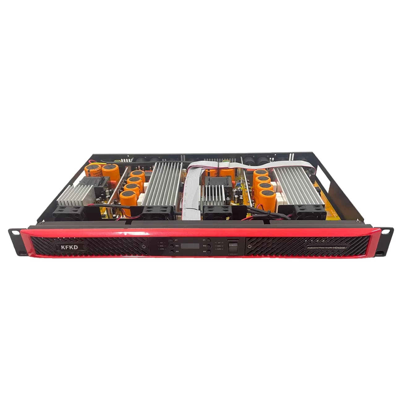 2pcs Power Amplifier 4 Channels 400W*4 1U Class D Amplifier Professional Audio System Amplifier
