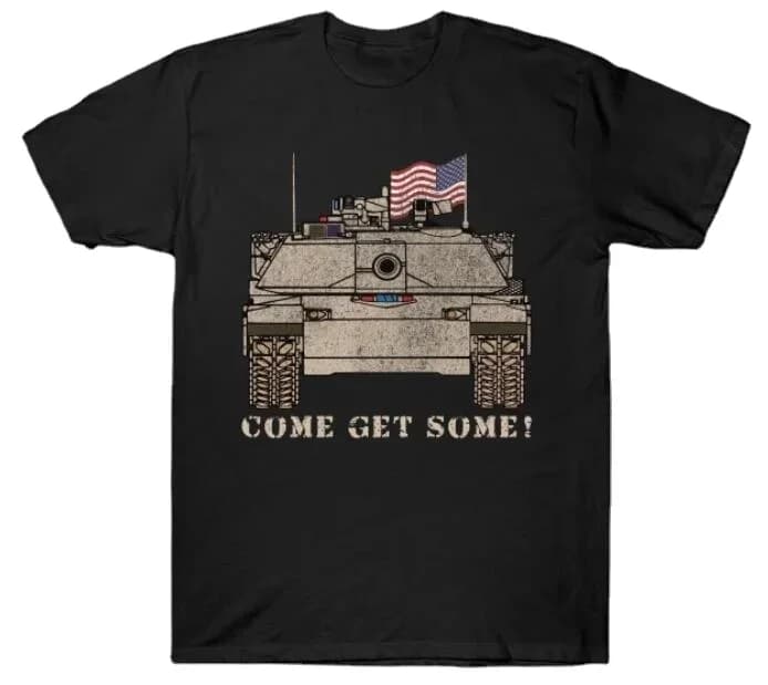 M1 Abrams Tank Patriotic Flag Gift Come Get Some! Men T-Shirt