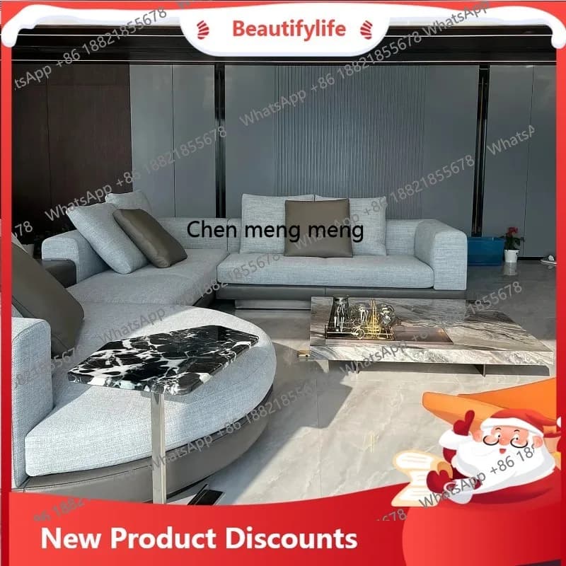 D178 d06 Italian Style Light Luxury Black Marble Living Room Small Coffee Table Modern Minimalist Designer Corner Table