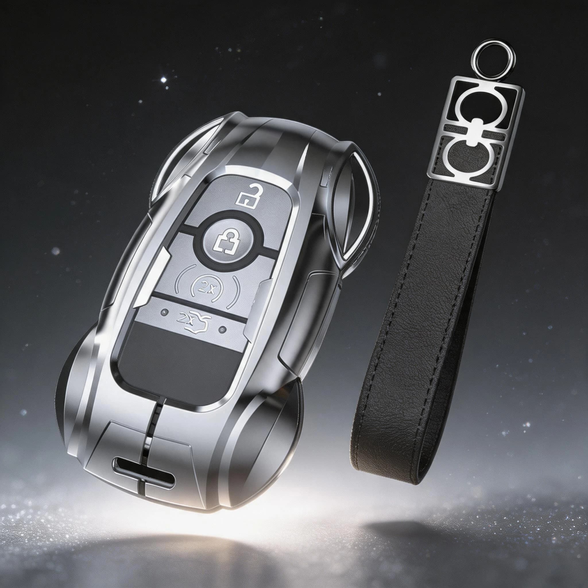 Zinc Alloy Car Key Protective Shell Applicable to Ford Mondeo Focus Kuga Ecosport  Explorer Raptor Mustang Fiesta MK2-MK8