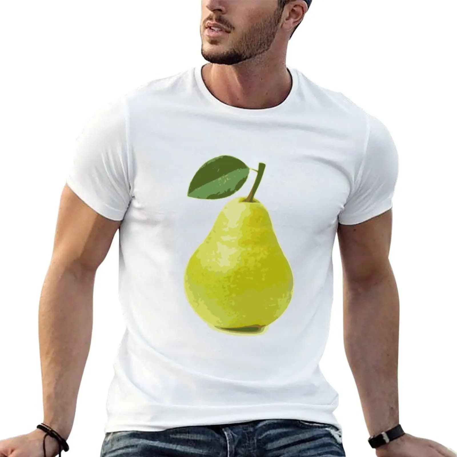 Pear T-Shirt anime t shirts oversizeds plain white t shirts men