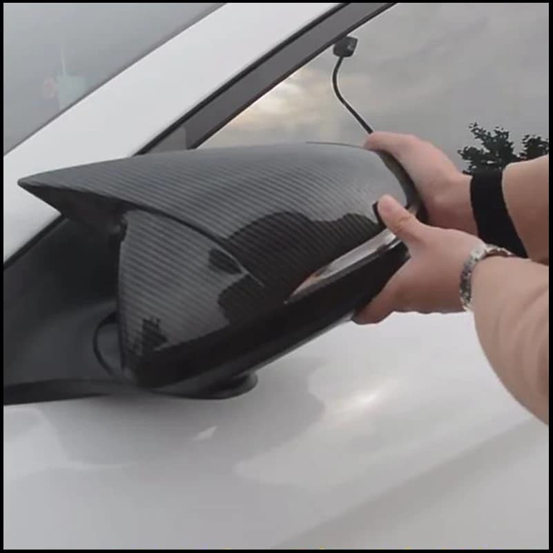 For Hyundai Elantra 2016-2019 Rearview Mirror Cover Sticker Trim With Horn Decorative Frame Car Styling Auto Accessories