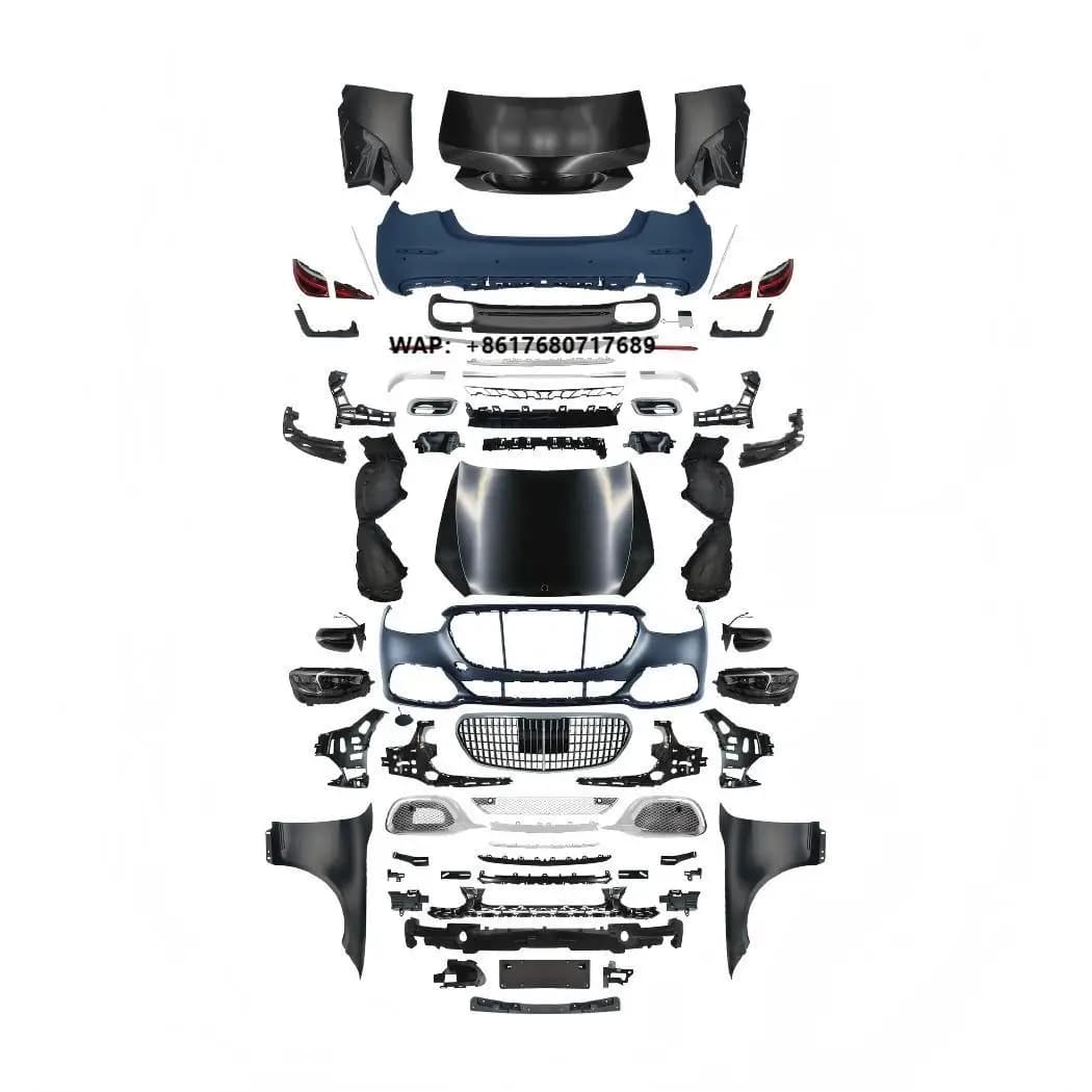 Body Kit for S Class W222 14-17 Old to New 63 Conversion Kit Front Rear Bumper Assembly Bodykit Auto Parts Car Accessories