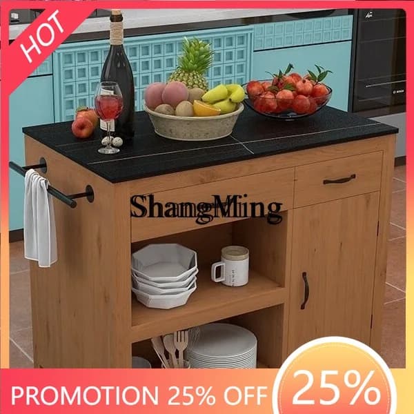 FGgood-looking  Kitchen Nakajima Open Separate Solid Wood Side Cabinet Household Storage Meal Storage Cabinet