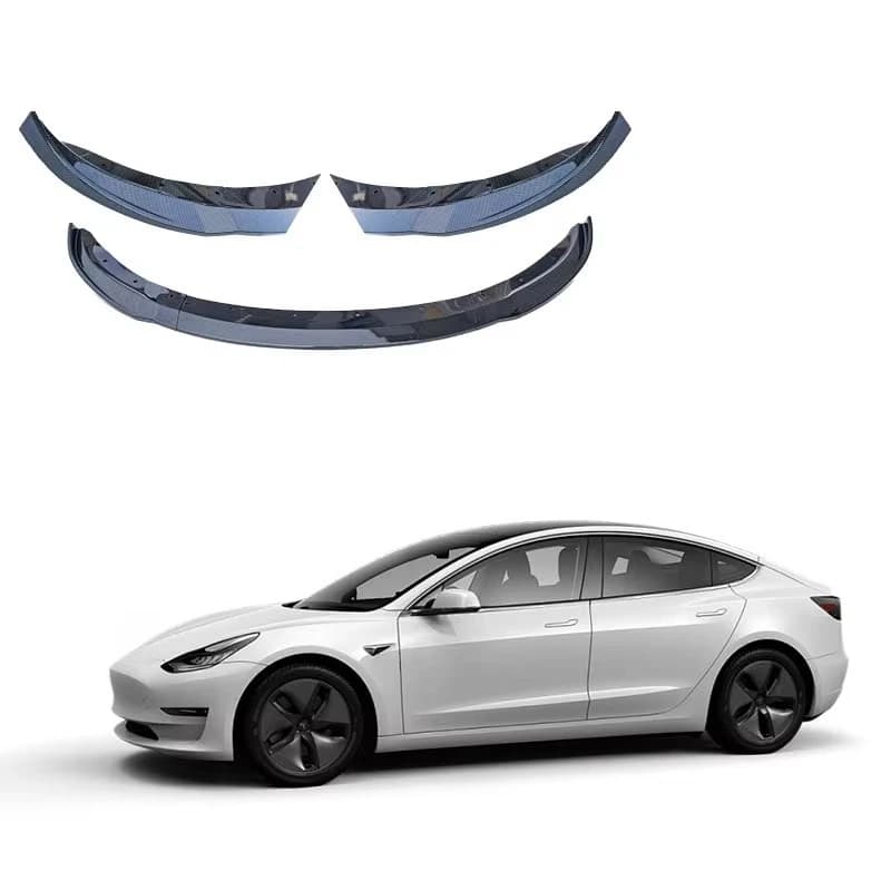 High Quality Easy Install Front Bumper Lip for Teslas Model 3 ABS Exhaust Tow Hook High Protection Wholesale Car Accessories