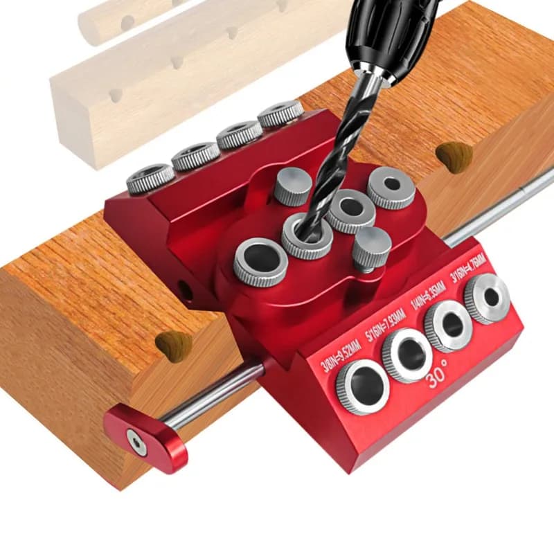 Upgraded 30 °/45 °/90 ° Punch with Extended Positioning Multi-angle Woodworking Punch Positioner Imperial