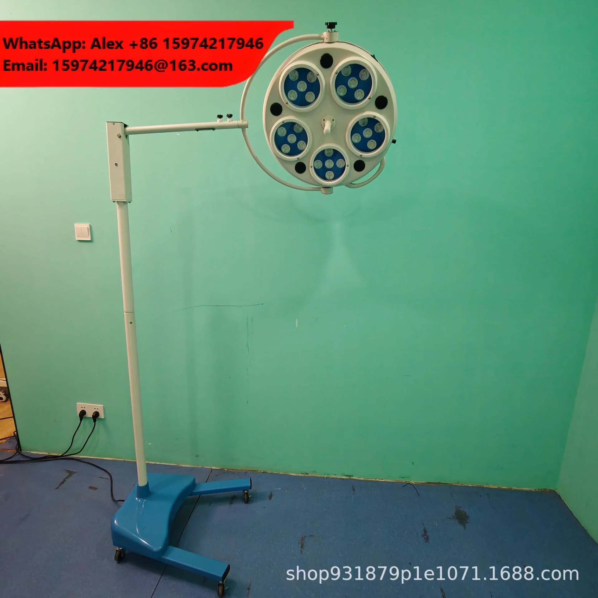 Led Mobile Five Hole Surgical Light 150W Shadowless Medical Operation Lighting Ce Certified